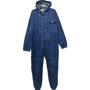 SIZE 44 Vintage SETLOW & Sons Coveralls Boilersuit Denim Indigo Jumpsuit